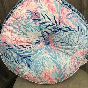 Lilly Pulitzer round decorative pillow